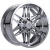 Set 4 20" Edge Off Road 303C Chrome Plated Wheels 20x9 6x135 6x5.5 0mm Rims