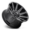 Set 4 24" Fuel D615 Contra 24x12 5x5.5 5x150 -44mm Wheels Gloss Black Milled Rim