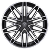 Set 4 20" Edge Street 352MB Black Machined Face Wheels 20x8.5 5x4.25 5x4.5 40mm Rims