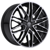18" Edge Street 352MB Gloss Black Machined Face Wheel 18x8 5x4.25 5x4.5 40mm Rim