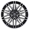 18" Edge Street 352MB Gloss Black Machined Face Wheel 18x8 5x4.25 5x4.5 40mm Rim