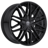 Set 4 17" Edge Street 352B Gloss Black Wheels 17x7.5 5x100 5x4.5 40mm Rims