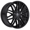 Set 4 18" Edge Street 352B Gloss Black Wheels 18x8 5x112 5x4.5 (5x114.3) 40mm Rims