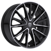 18" Edge Street 353MB Gloss Black Machined Face Wheel 18x8 5x112 5x4.5 40mm Rim