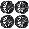 Set 4 18" Edge Street 353MB Black Machined Wheels 18x8 5x4.25 5x4.5 40mm Rims
