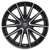 Set 4 18" Edge Street 353MB Black Machined Wheels 18x8 5x4.25 5x4.5 40mm Rims