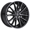 Set 4 17" Edge Street 353MB Gloss Black Machined Wheels 17x7.5 5x4.25 5x4.5 40mm Rims
