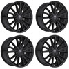 Set 4 17" Edge Street 353B Gloss Black Wheels 17x7.5 5x4.25 5x4.5 40mm Rims