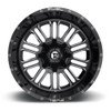 Set 4 Fuel D620 Hardline 17x9 8x6.5 Gloss Black Milled Wheels 17" 1mm Rims