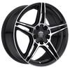 17" Edge Street 354MB Gloss Black Machined Face Wheel 17x7.5 5x112 5x4.5 40mm Rim