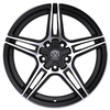 Set 4 17" Edge Street 354MB Gloss Black Machined Wheels 17x7.5 5x4.25 5x4.5 40mm Rims