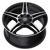 Set 4 17" Edge Street 354MB Gloss Black Machined Wheels 17x7.5 5x4.25 5x4.5 40mm Rims