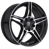 17" Edge Street 354MB Gloss Black Machined Face Wheel 17x7.5 5x100 5x4.5 40mm Rim