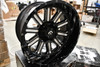 Set 4 18" Fuel D620 Hardline 18x9 8x6.5 20mm Wheels Gloss Black Milled Rims
