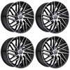 Set 4 18" Edge Street 355MB Gloss Black Machined Wheels 18x8 5x4.25 5x4.5 40mm Rims