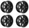 Set 4 18" Fuel 1PC D625 Hostage 18x9 Gloss Black 6x135 6x5.5 Wheels 1mm Rims