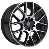 20" Edge Street 356MB Gloss Black Machined Face Wheel 20x8.5 5x4.5 5x120 40mm Rim