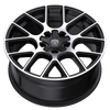 Set 4 20" Edge Street 356MB Gloss Black Machined Wheels 20x8.5 5x4.5 5x120 40mm Rims