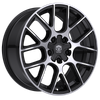18" Edge Street 356MB Gloss Black Machined Face Wheel 18x8 5x112 5x4.5 40mm Rim