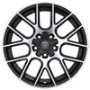 Set 4 18" Edge Street 356MB Gloss Black Machined Wheels 18x8 5x100 5x4.5 40mm Rims