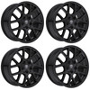 Set 4 20" Edge Street 356B Gloss Black Wheels 20x8.5 5x112 5x4.5 (5x114.3) 40mm Rims