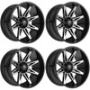 Set 4 20" Edge Off Road 304MB Black Machined Face Wheels 20x10 6x135 6x5.5 -12mm Rims Lifted Truck SUV Wheels