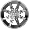 Set 4 20" Edge Off Road 304C Chrome Plated Wheels 20x9 5x5 5x5.5 0mm Truck Rims