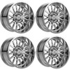 Set 4 20" Edge Off Road 305C Chrome Plated Wheels 20x10 5x5 5x5.5 -12mm Rims
