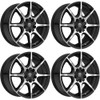 Set 4 18" Edge Street 357MB 18x8 5x4.5 5x120 40mm Gloss Black Machined Wheels
