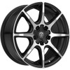 18" Edge Street 357MB 18x8 5x4.25 5x4.5 40mm Wheel Gloss Black Machined Face Rim