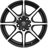 Set 4 18" Edge Street 357MB 18x8 5x100 5x4.5 40mm Gloss Black Machined Wheels