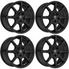 Set 4 18" Edge Street 357B 18x8 5x112 5x4.5 40mm Gloss Black Wheels Car SUV Rims