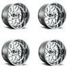 Set 4 Fuel D609 Triton 20x12 6x135 6x5.5 Chrome Plated Wheels 20" -44mm Rims