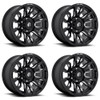 Set 4 20" Fuel D673 Blitz 20x9 6x5.5 Gloss Black Milled Wheels 20mm Rims