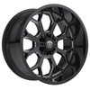 20" Edge Off Road 301BM 20x10 5x5 5x5.5 -19mm Gloss Black Milled Accents  Wheel