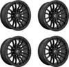 Set 4 Fuel D679 Rebel 18x9 6x120 Matte Black Wheels 18" 20mm Rims