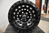 Set 4 17" Fuel D633 Zephyr 17x9 5x5 Matte Black Wheels -12mm For Jeep Truck Rims