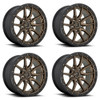 Set 4 Fuel D681 Rebel 20x9 5x5 Matte Bronze Black Bead Ring Wheels 20" 20mm