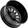 22" Arena A121 Dually Monarch 22x8.25 8x210 -220mm Rear Gloss Black Milled Wheel