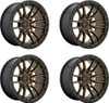 Set 4 Fuel D681 Rebel 18x9 6x5.5 Matte Bronze Black Bead Ring SUV Rims 18" 1mm