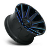 Set 4 20" Fuel D644 Contra 20x10 5x5.5 5x150 -18mm Black Blue Clear Lifted Rims