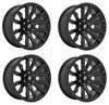 Set 4 18" Fuel D675 Blitz 18x9 8x180 1mm Gloss Black Wheels For Chevy GMC Rims