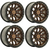 Set 4 17" Arena A120 Terra 17x9 6x5.5 0mm Smoked Bronze Gloss Black Lip Wheels