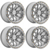 Set 4 17" Arena A120 Terra 17x9 6x135 0mm Wheels Gloss Silver Machined Truck Rim
