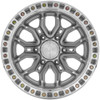 Set 4 17" Arena A120 Terra 17x9 6x5.5 0mm Gloss Silver Machined Offroad Wheels