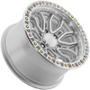 Set 4 17" Arena A120 Terra 17x9 6x5.5 0mm Gloss Silver Machined Offroad Wheels
