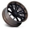 Set 4 20" Fuel FC404 Mutiny 20x9 6x135 1mm Matte Black Gloss Bronze Lip Wheels