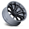 22" Fuel FC404 Mutiny 22x10 8x6.5 0mm Gloss Black Brushed Dark Tint Truck Wheel Rim