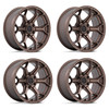 Set 4 17" Fuel FC903 Splicer 17x8.5 6x5.5 25mm Burnt Bronze Wheels Truck SUV Rims