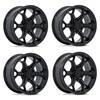Set 4 17" Fuel FC903 Splicer 17x8.5 6x4.5 (6x114.3) 25mm Blackout Offroad Rims